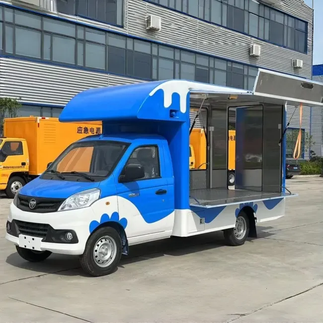 Stainless Steel Coffee & Ice Cream Burger Business Trailer Hot Dogs Snacks Chips Burger Business Mobile Trailer Food Truck