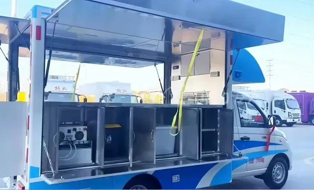 Stainless Steel Coffee & Ice Cream Burger Business Trailer Hot Dogs Snacks Chips Burger Business Mobile Trailer Food Truck