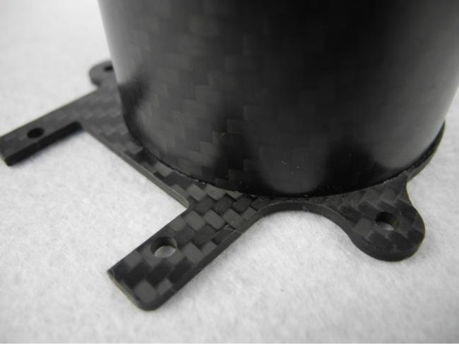 Customized processing Full Carbon Fibre Tube and Plate Glued Parts