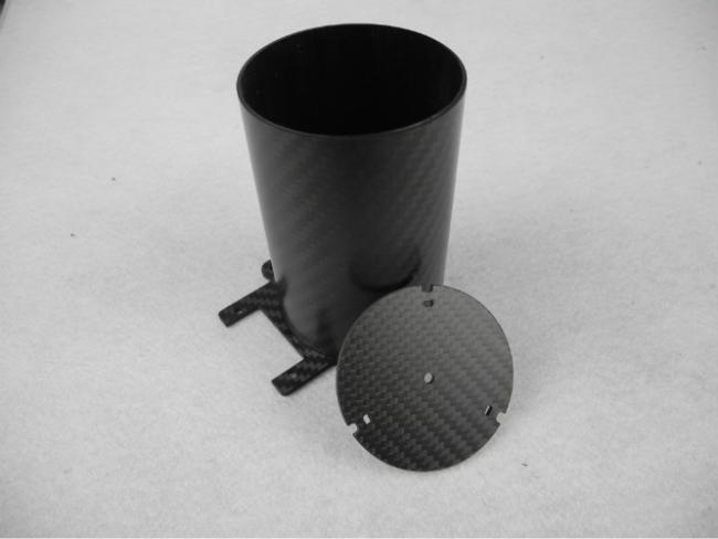 Customized processing Full Carbon Fibre Tube and Plate Glued Parts