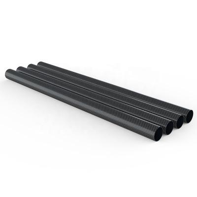 China High Pressure Resistance Good Toughness 3K Roll-Wrapped 1 inch Carbon Fiber Tube for sale