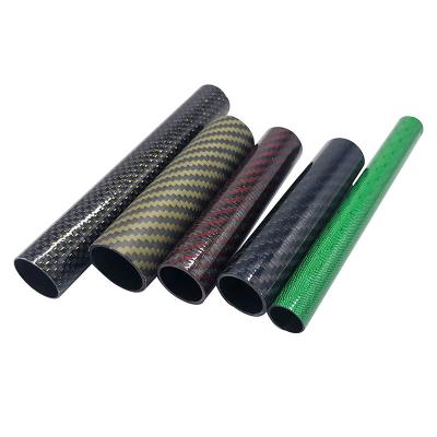 China Custom Made 3K Carbon Fiber Tube Roll wrapped Twill Carbon Fiber Rod for sale