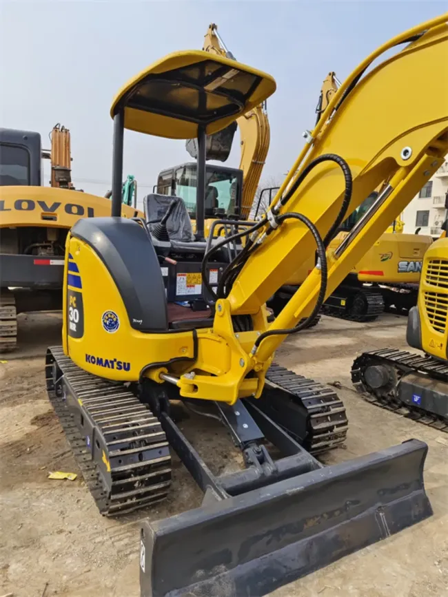 Low-Hour Used Mini Crawler Second Hand Komastua PC30 3 Ton Backhoe Digger