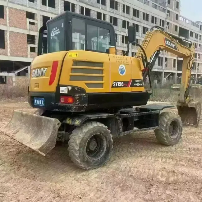 Sany Sy65 Small Wheel Digger 5ton 6ton 7ton Mini Wheeled Excavator Sy65W