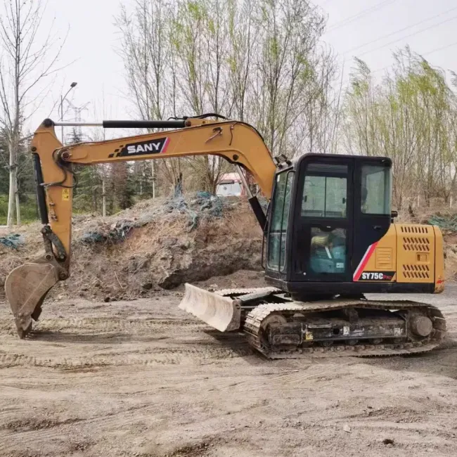 Sany Sy75c PRO Sy55 Sy60 Sy26 Sy35 Mini Excavator Multifunction Used Chinese Brand Sunny Excavator Sany 75c Crawler Excavator