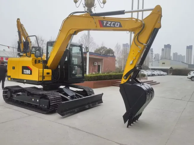 Most Popular Tzco80 Excavator Mini 8 Ton Tzco Chinese Brand Digger for Sale