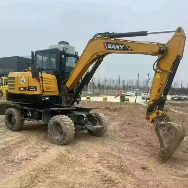 Sany Sy65 Small Wheel Digger 5ton 6ton 7ton Mini Wheeled Excavator Sy65W