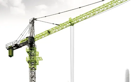 New Zoomlion Hammerhead Erect Tower Crane Foundation 16t Tc7525-16