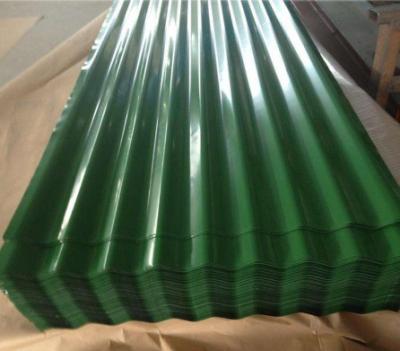 China RMP PPGL Green Galvalume Painted Corrugated Metal Roofing sheets Dx51D 0.35mm for sale