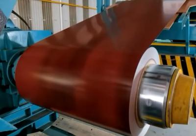 China 0.38*1000mm Pre-Painted Galvanized Steel Coil PPGI PPGL RAL8004 Copper Brown Color for sale