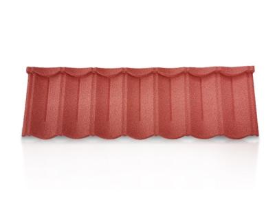 China Peças pesadas de tecelagem de azulejos de pedra revestida de Aluzinc Metal Techo de azulejos de tecelagem de azulejos de tecelagem cor vermelho bege à venda