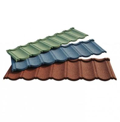 China Acero de techo de aluminio-cinco de acero clásico de piedra recubierta de techo de metal color personalizado AZ80 Aluzinc 0.45mm en venta