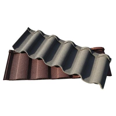 China 2024 Nuevo tipo 1340*420mm Acero de zinc aluminizado Hoja de techo de acero de piedra cubierta de metal Techo de azulejos Populares materiales de techo en venta