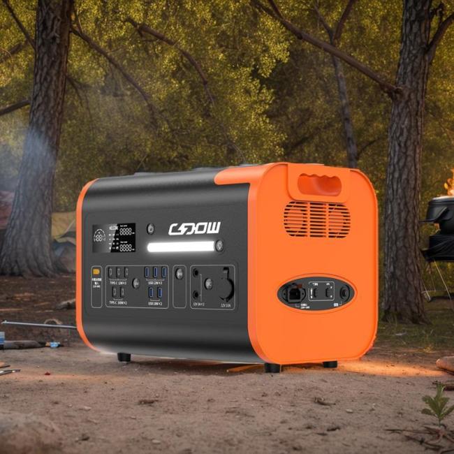 2000W 3000 Cycle Life Outdoor Mobile Power Solar Generator Wireless Charger Camping Portable Power Station