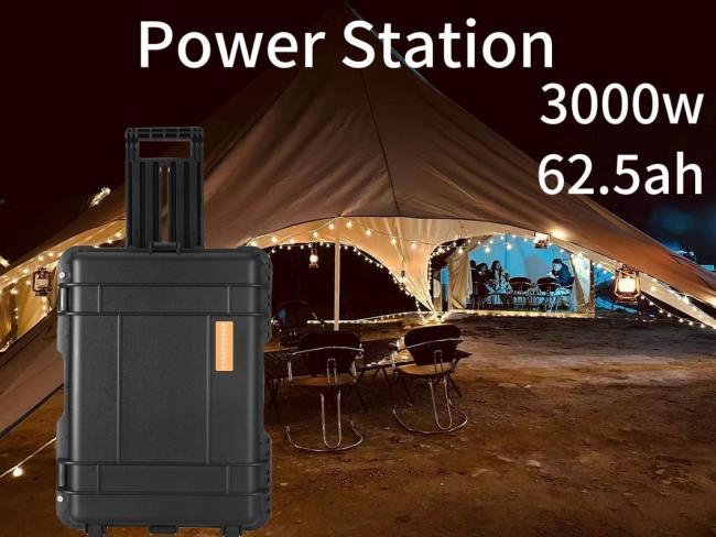 Outdoor Camping RV Work Social Media Solar Generator 3000W Uninterruptible Power Station