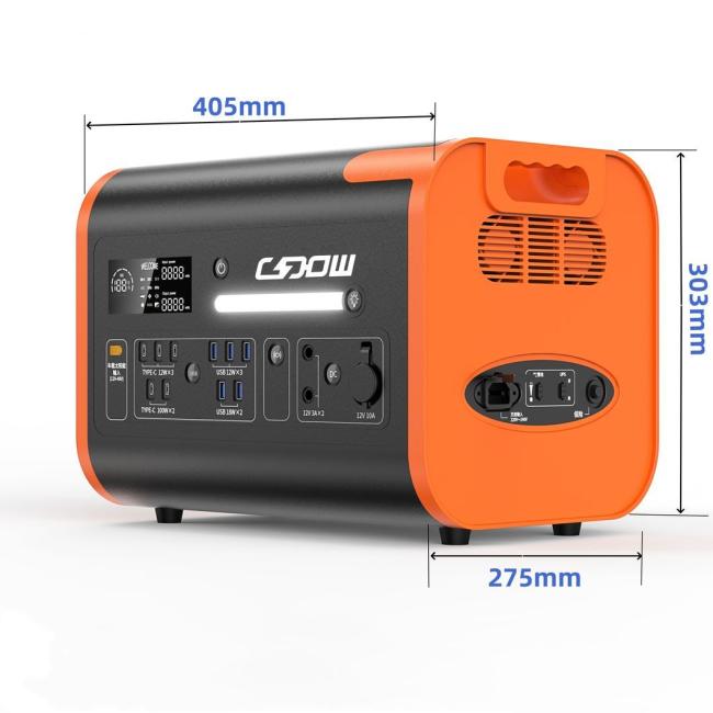 2048wh Lithium Iron Phosphate Battery Home Emergency Travel Backup Power Portable Rechargeable Solar Power Station