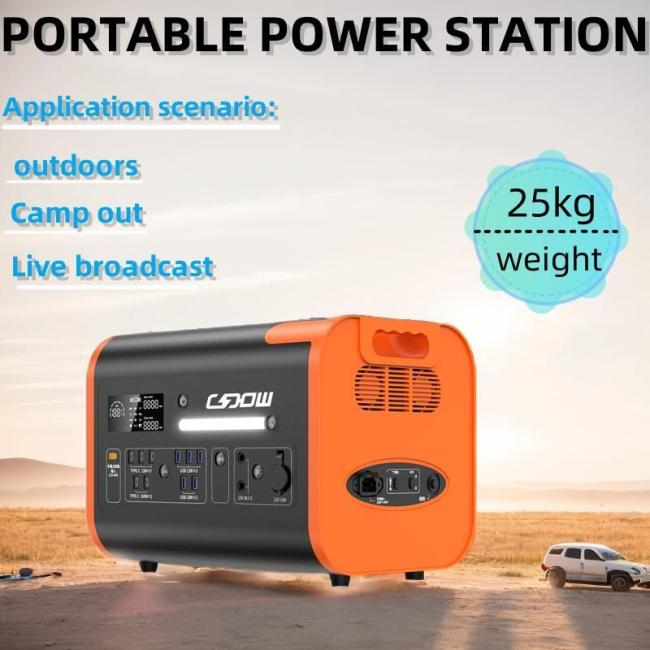 Outdoor 110V/220V Energy Storage Portable Power Station with Folding Solar Panels