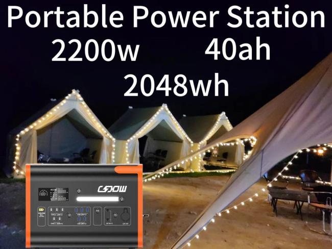 Fast Charging 2200W 230V/110V2048wh High-Power Solar Generator Portable Energy Storage Power Station