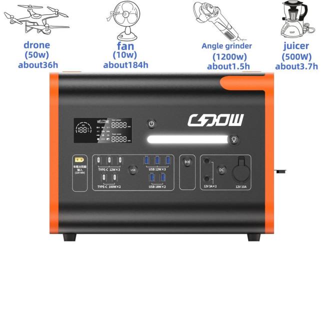 2024 New Energy 2200W2048wh Portable Lithium Battery Power Station for Electric Vehicle Charging Bank