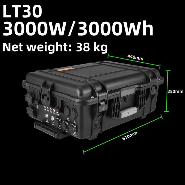 3000W Energy Storage Lithium LiFePO4 Battery Solar Home Outdoor Portable Power Station