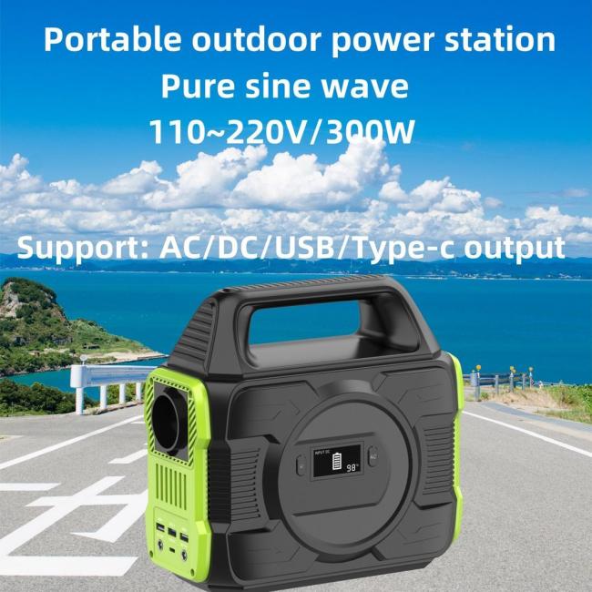 220V Mobile Power Supply Solar Portable 300W Emergency Generator Outdoor Power Station