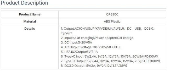 200W/177wh Pure Sine Wave Outdoor Solar Portable Power Station