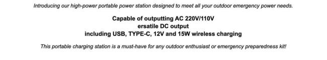 Outdoor, Office, Medical, First Aid, 2200W/2048wh Portable Power Station