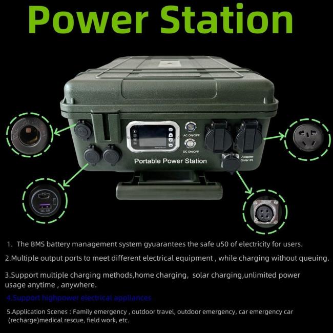 Energy Storage 6000W Spare Lithium Battery Library Emergency Camping Outdoor Smart Small Solar Power Portable Power Station
