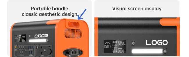 Portable Generator 2400W 2048wh Energy Supply Generator Pure Sine Wave Solar Panel Power Station