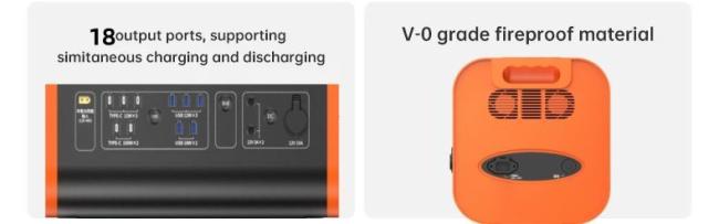 Portable Generator 2400W 2048wh Energy Supply Generator Pure Sine Wave Solar Panel Power Station
