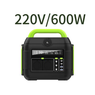China Lithium Battery 600W Camping Mini Portable AC Outlets Power Bank 110V 220V for All Brands for sale