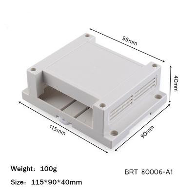 中国 Din Rail Plastic Enclosures ABS Junction Box For Electronic Power Distribution Box 115*90*40mm 販売のため