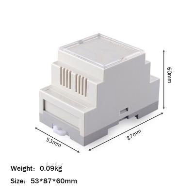 China Din Rail Abs Cabinet DIY Circuit Board Outlet Switch Enclosure Fireproof 53*87*60mm for sale