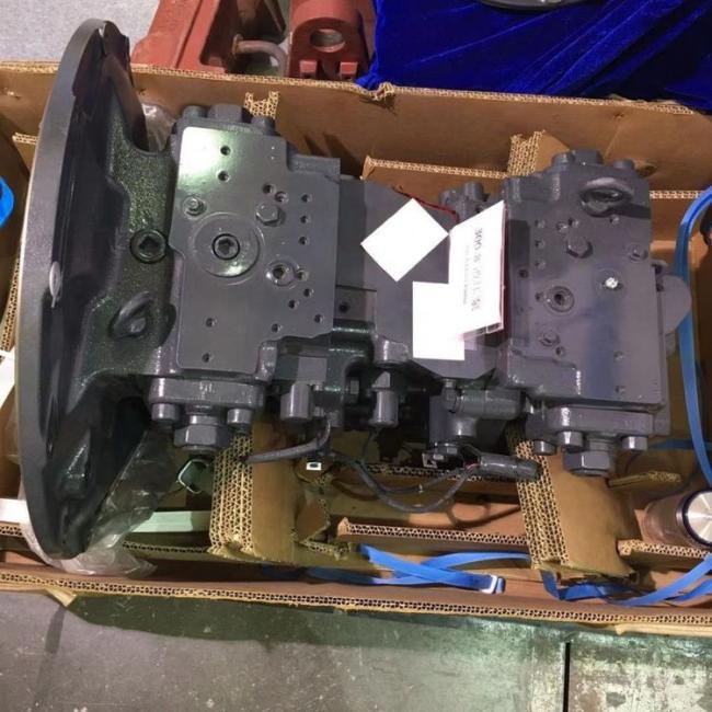 Close-up of hydraulic pump components and construction