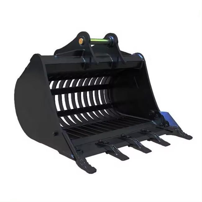 Grid bucket for material screening