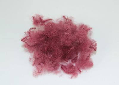 China Solid Dark Red PSF Polyester Staple Fibre 12D*64mm For Felt Nonwoven Fabric for sale