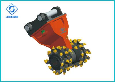 China Low Noise Drum Cutter For Excavator , Flexible Hydraulic Rotary Cutter HDC50 for sale