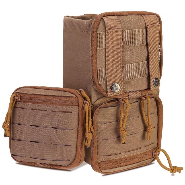 Tactical magazine pouch in use during outdoor activity