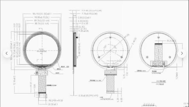3.6-inch round LCD display module technical details