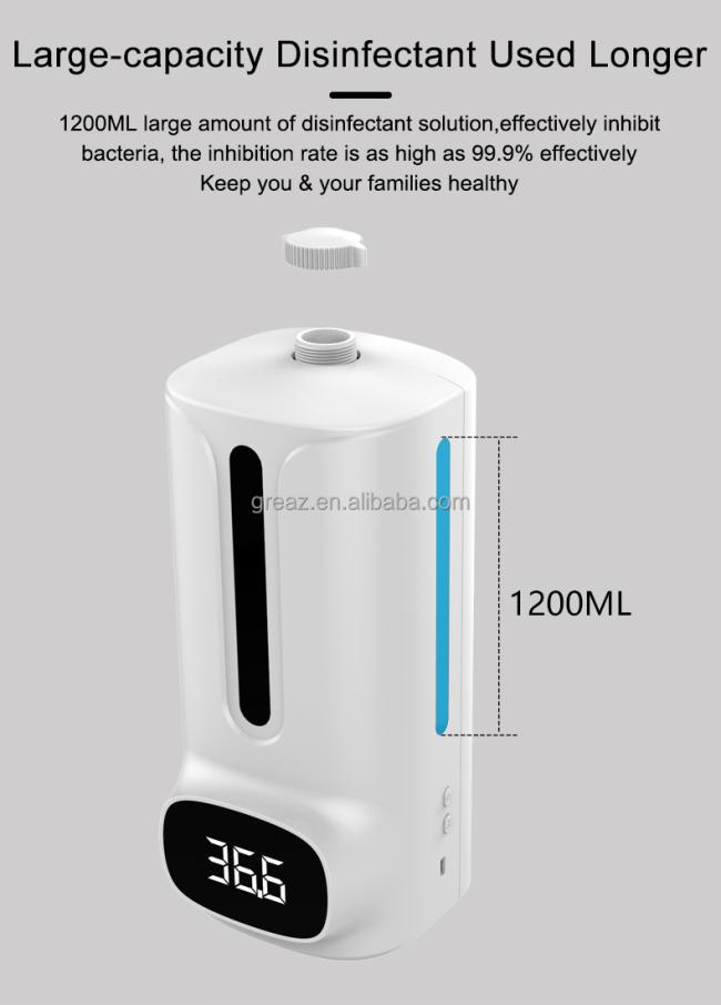 K9 Pro Plus Automatic Liquid Soap Dispenser with Temperature Measurement