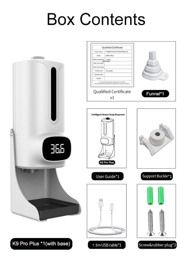 K9 Pro Plus Automatic Liquid Soap Dispenser with Temperature Measurement