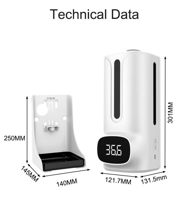 K9 Pro Plus Automatic Liquid Soap Dispenser with Temperature Measurement