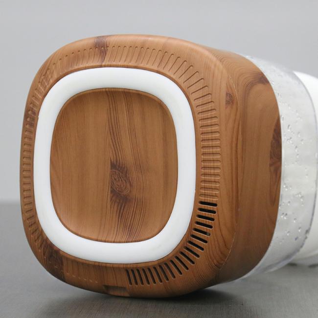 450ml OEM Logo Wooden Base Desktop Ultrasonic Cool Mist Air Fresher Personal Space Air Humidifier For Bedroom