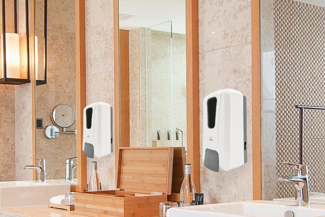 Good quality manual hand Plastic ABS Auto push sanitizer Gel Liquid Soap Dispenser washing machine
