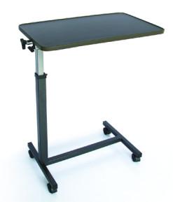China Waterproof Detachable Adjustable Overbed Table , Metal Overbed Table With Castors for sale