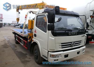 China Dongfeng Small 5 Ton Flatbed Tow Truck Crane Mounted Truck 4X2 for sale