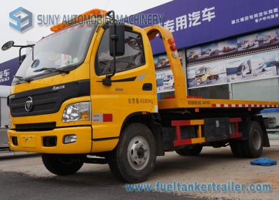 China 6 Wheeler 4 X 2 5T Flatbed Tow Trucks For Road Block Removal for sale
