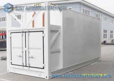 China Mobile stainless steel tanker trailers Diesel / Gasoline 27000L 20 Feet Container for sale