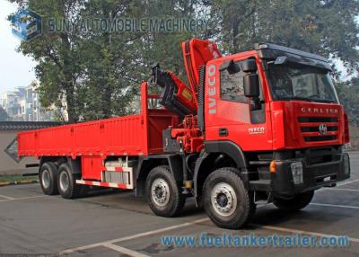China IVECO HONGYAN GENLYON 8x4 Crane Mounted Truck Cursor 9  Engine 250 kw / 340 hp for sale