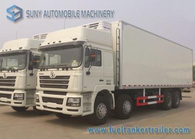 China Box 50 Cubic frozen truck rental Shacman 8x4 Heavy Cooling Van Truck 260 HP for sale